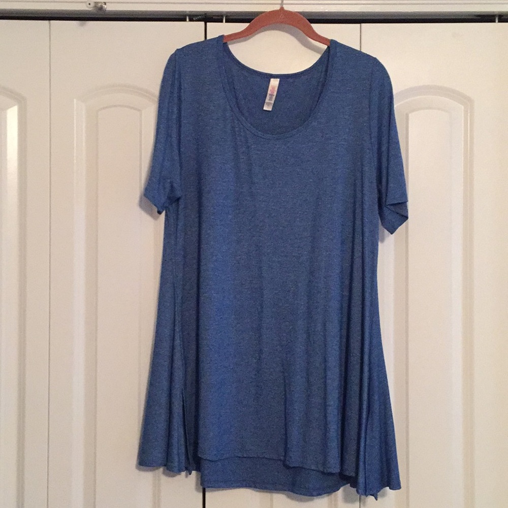 Lularoe Perfect Tee- Heathered Royal Blue